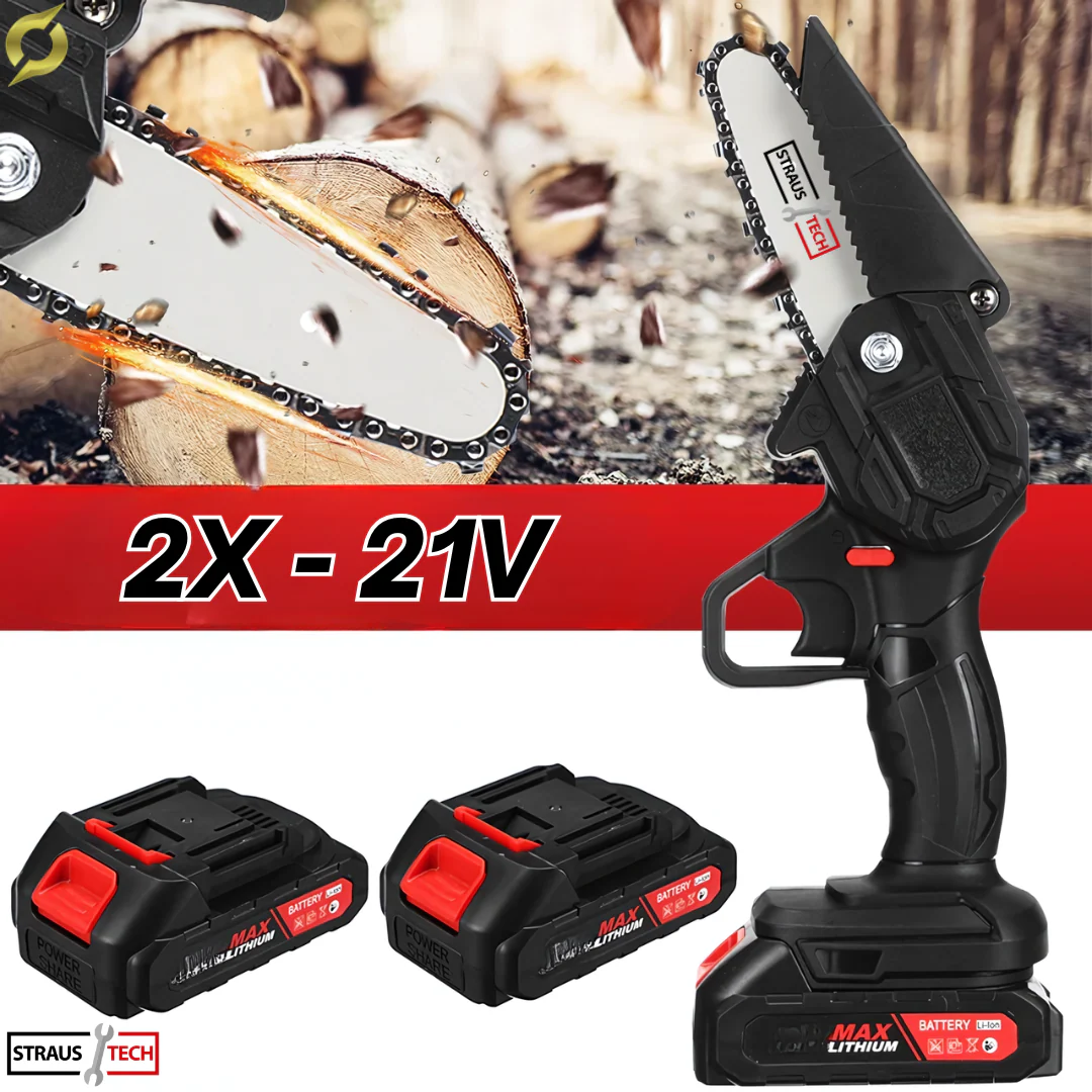 Straus Tech Mini Cordless Chainsaw with 2batteries