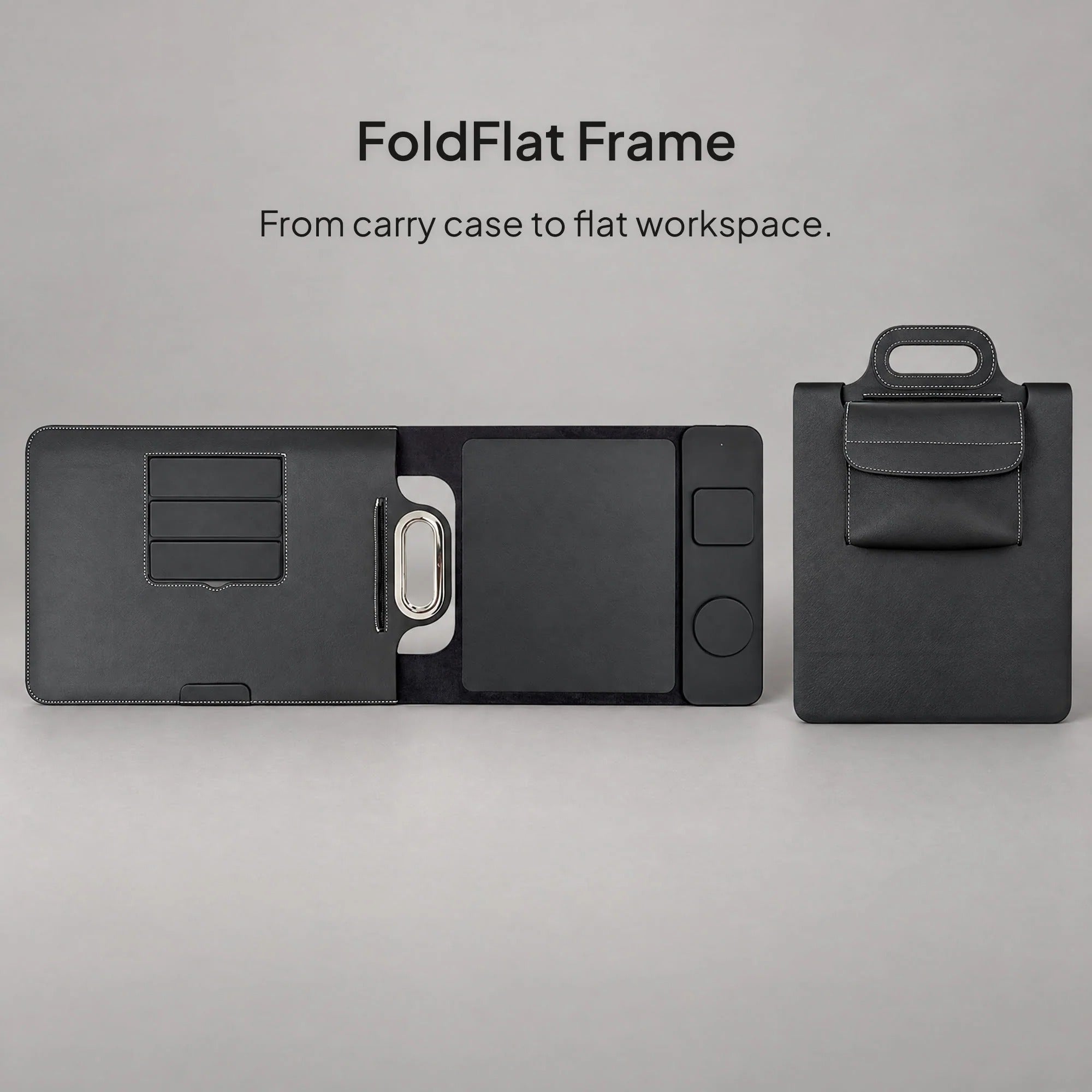 FoldFlat Frame transforms the carry case into a work surface