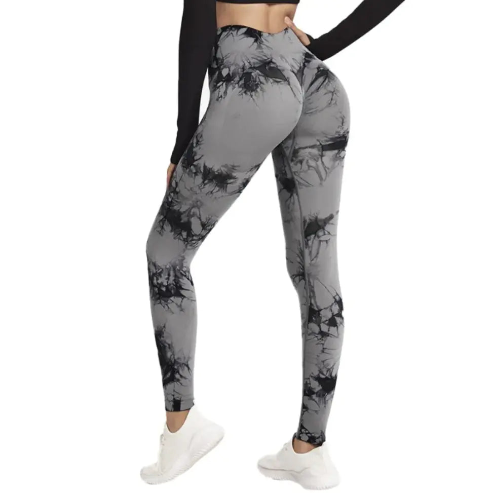 Chic High Waist Tie-Dye Fitness Leggings