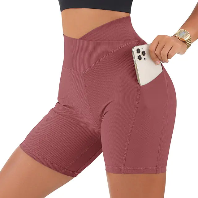 High Waist Yoga Fit Shorts