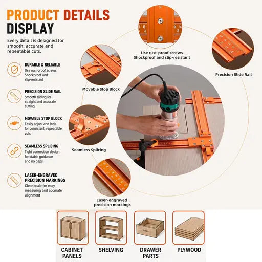 Aluminum Alloy Circular Saw Guide Rail