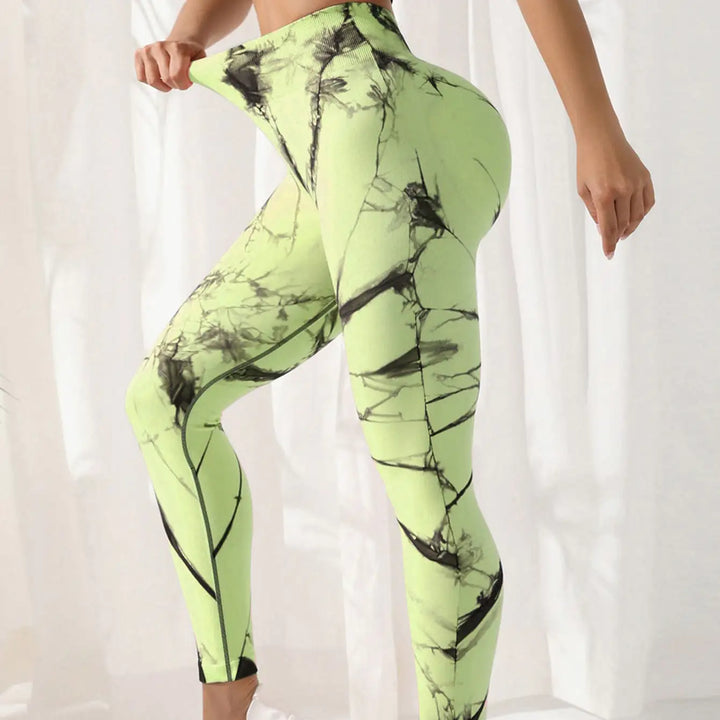 High Waist Spandex Tie-Dye Leggings