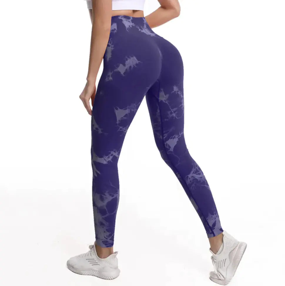 Chic High Waist Tie-Dye Fitness Leggings