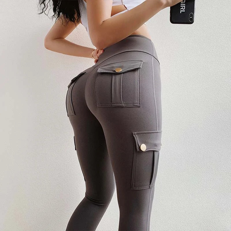 High Waist Pocketed Fitness Leggings