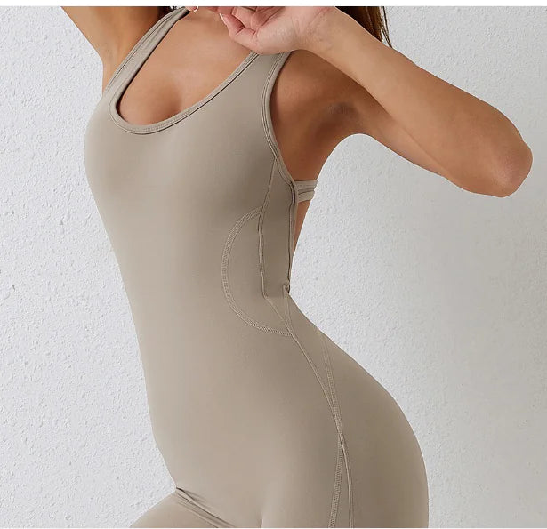 Sleeveless Bodycon Yoga Jumpsuit