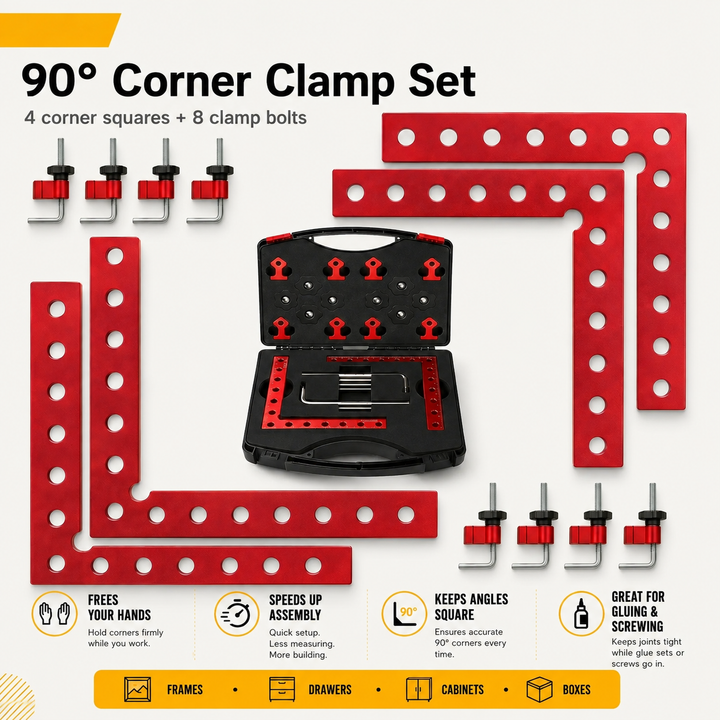 Durable Precision Positioning Clamping Squares Set