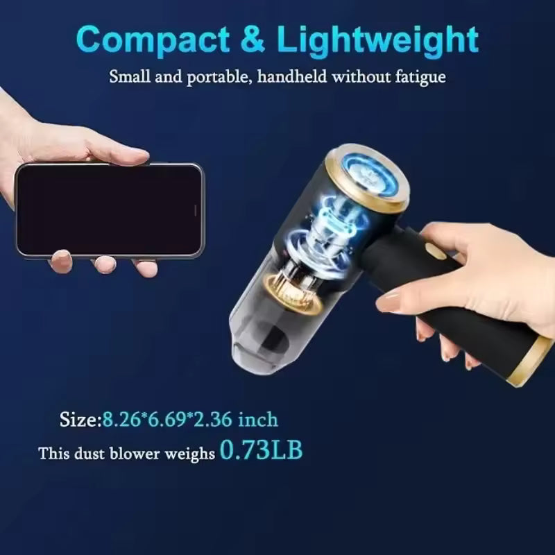 3-in-1 Rechargeable Mini Vacuum for Home, Car & Office