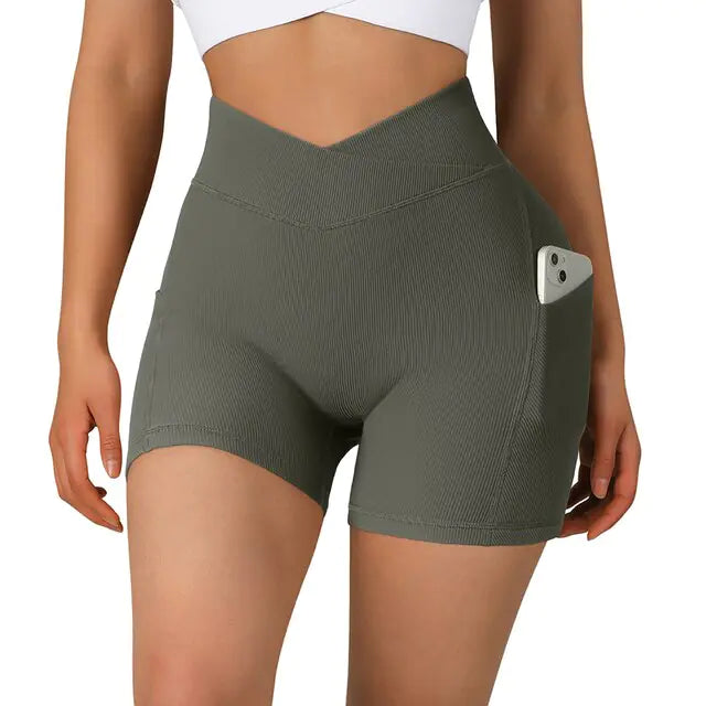 High Waist Yoga Fit Shorts