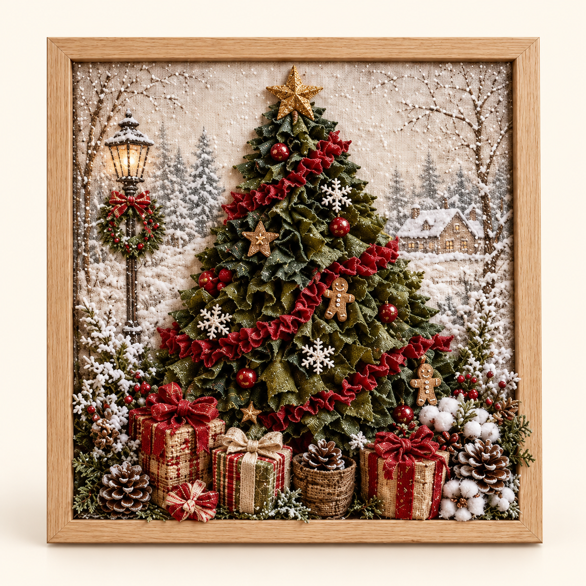 Christmas Tree Fabric Poke Art Kit