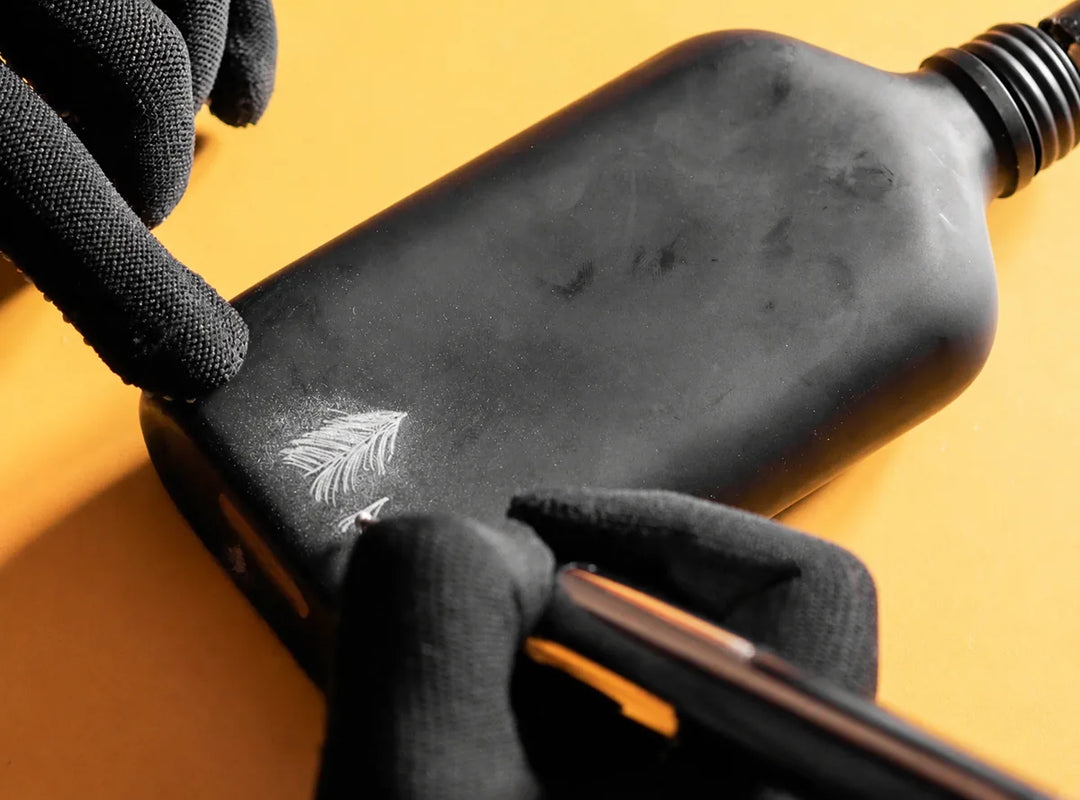 EVOQUEFIT Cordless Engraving Pen Kit — application detail
