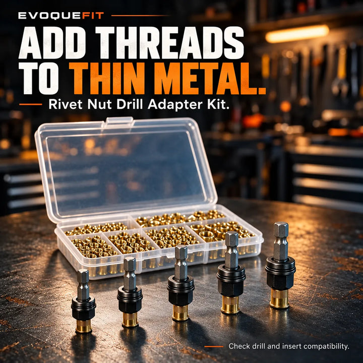 EVOQUEFIT Rivet Nut Drill Adapter Kit