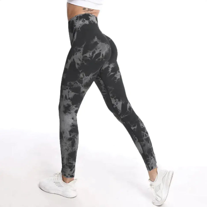 Chic High Waist Tie-Dye Fitness Leggings