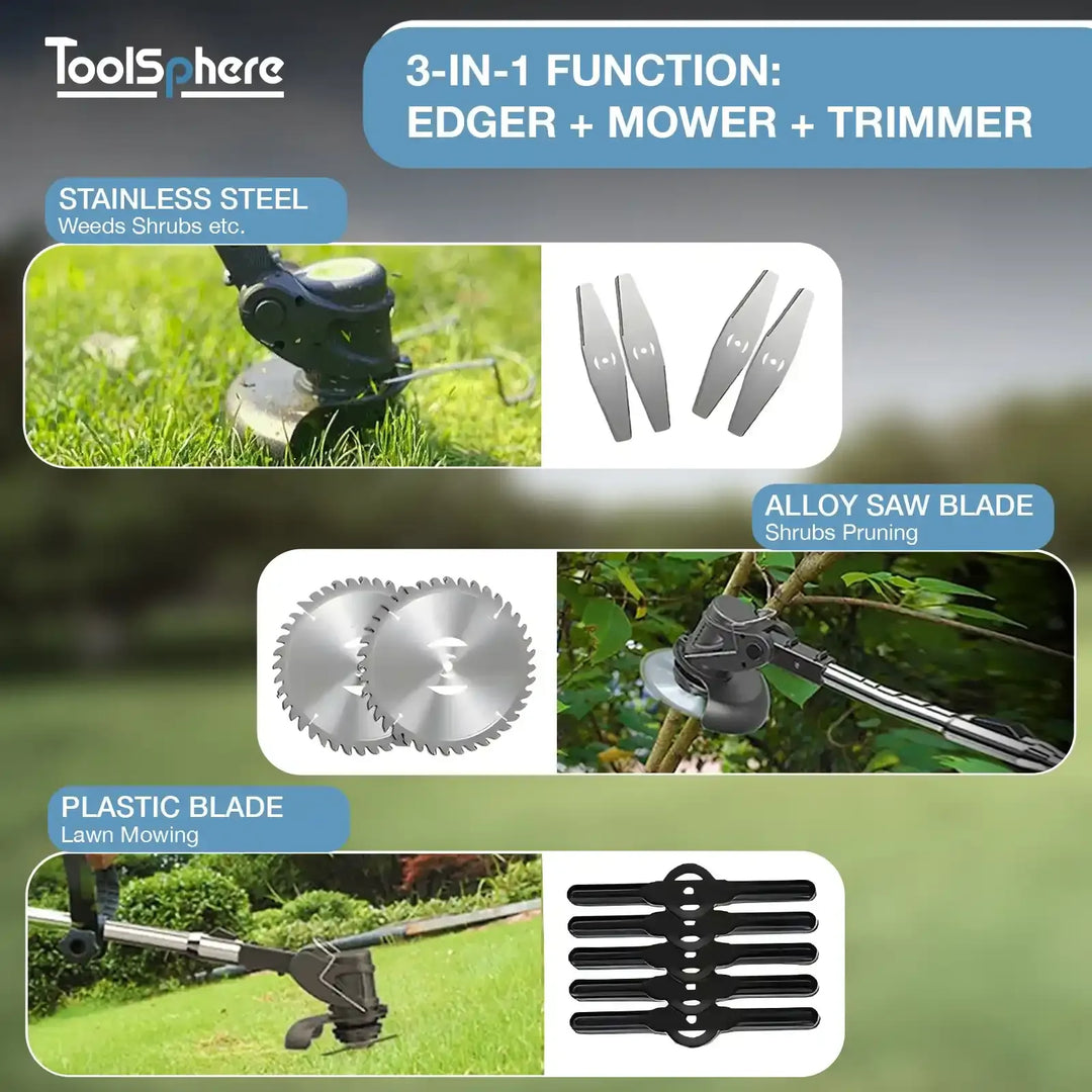3-in-1 Cordless Grass Trimmer