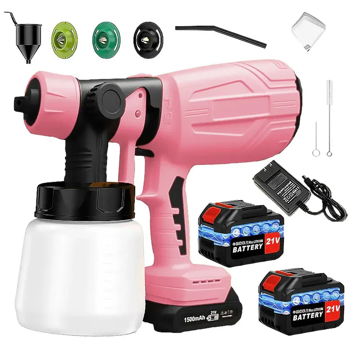 High-pressure Cordless Paint Sprayer with 2 Batteries