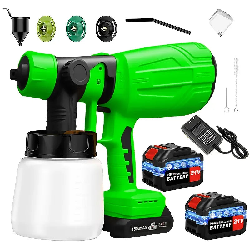 High-pressure Cordless Paint Sprayer with 2 Batteries