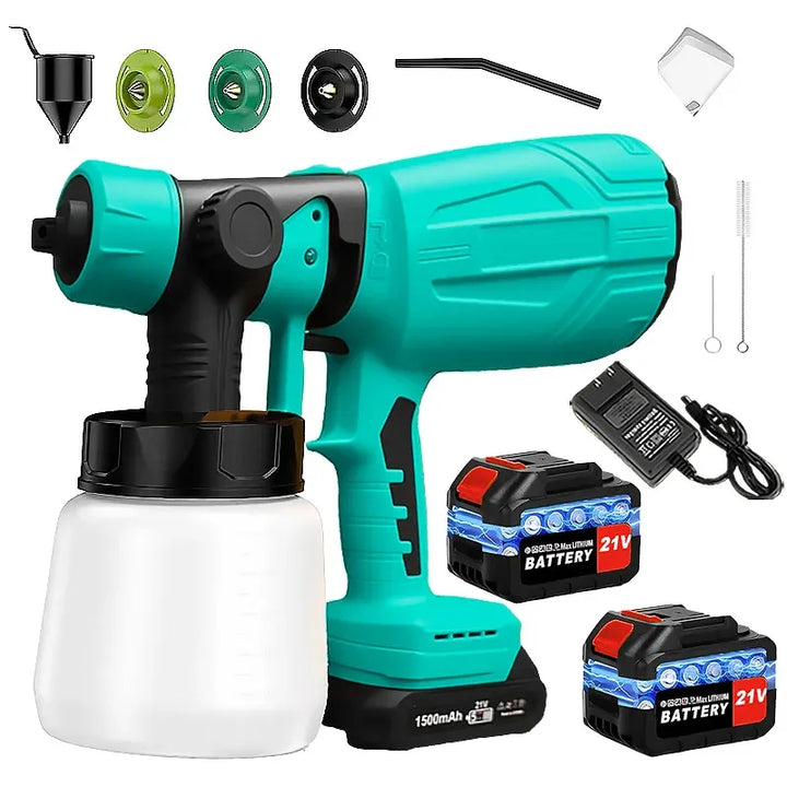 High-pressure Cordless Paint Sprayer with 2 Batteries