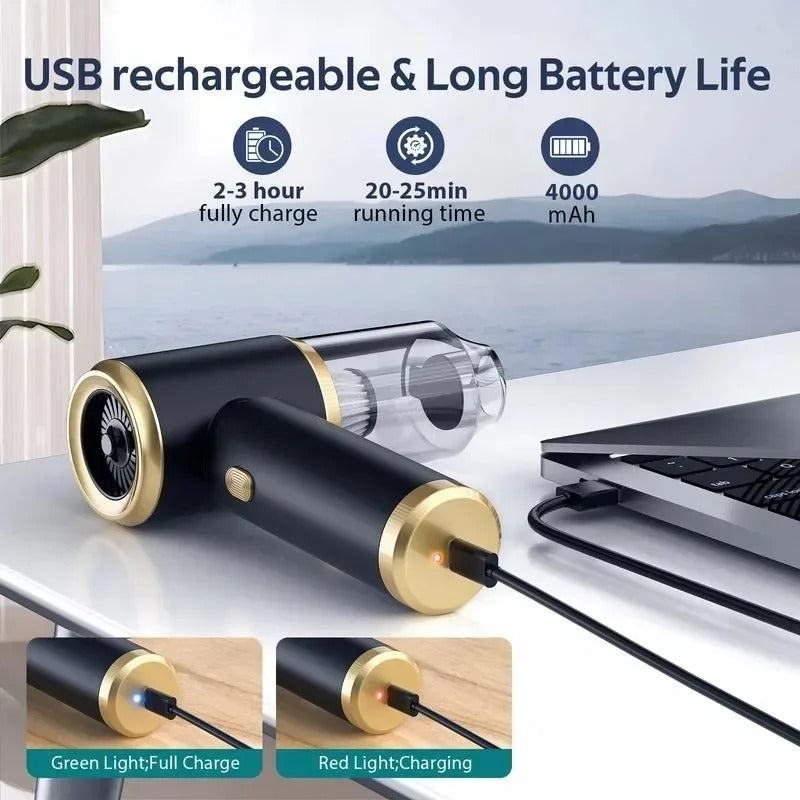 3-in-1 Rechargeable Mini Vacuum for Home, Car & Office