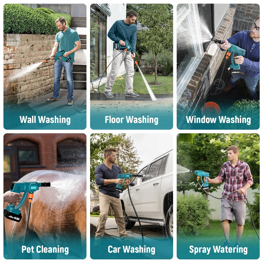 6-in-1 Cordless Power Washer for Makita 18V Battery