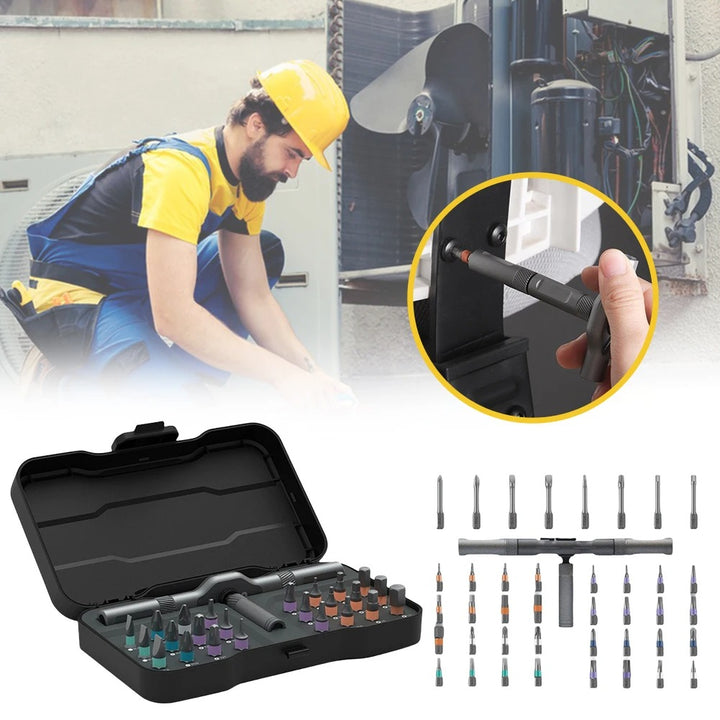 24-in-1 Multi-Purpose Ratchet Wrench Screwdriver Kit