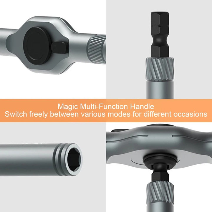 24-in-1 Multi-Purpose Ratchet Wrench Screwdriver Kit