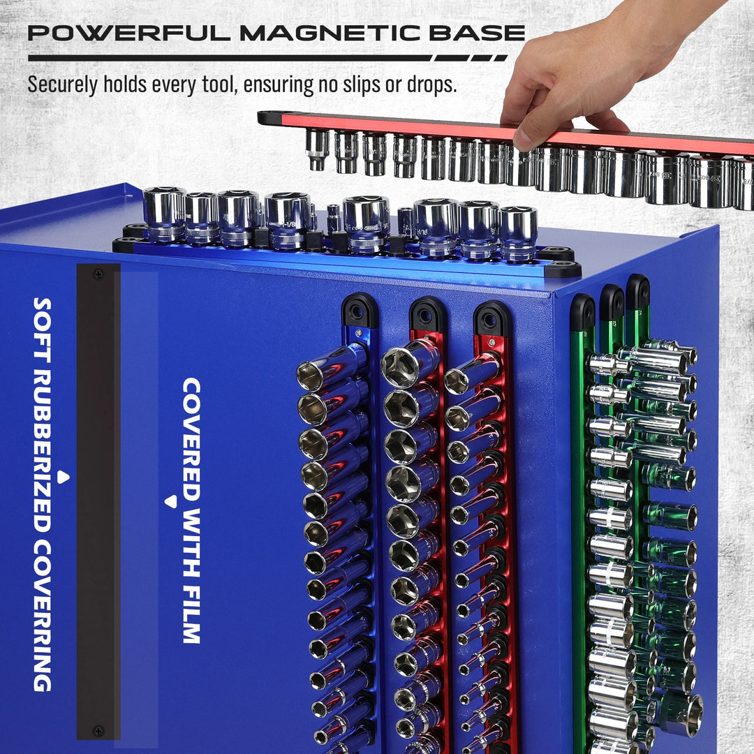 Professional Magnetic Socket Holder Organizer Set