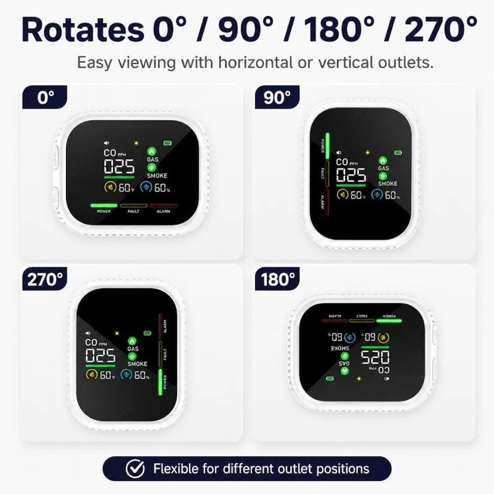 6-in-1 Battery Rotable Air Safety Monitor