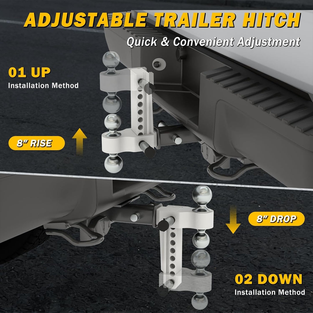 Professional Aerospace-Grade Aluminum Adjustable Trailer Hitch