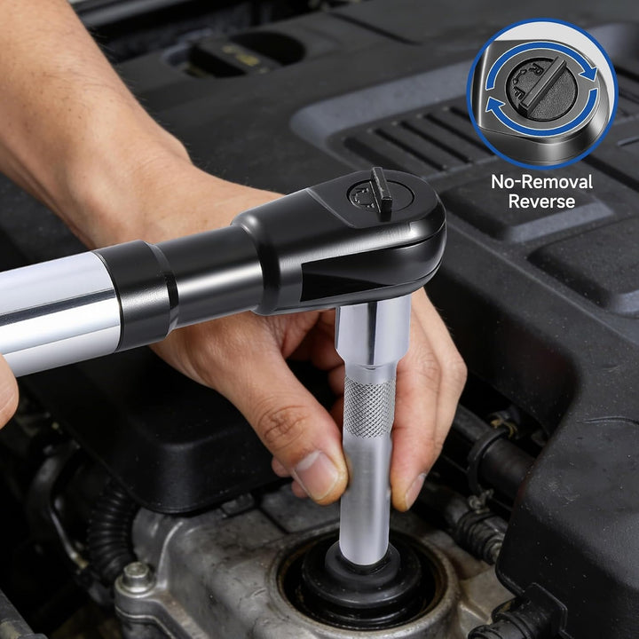 7-in-1 Right Angle Offset Wrench Head Adapter Kit