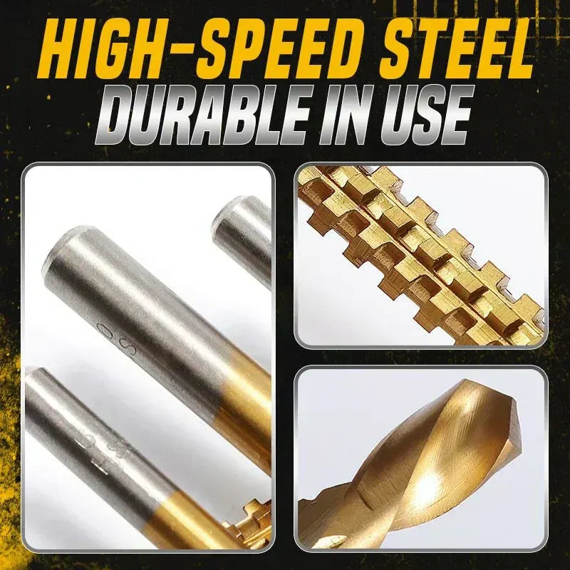 Titanium-Coated Drill Bit Set
