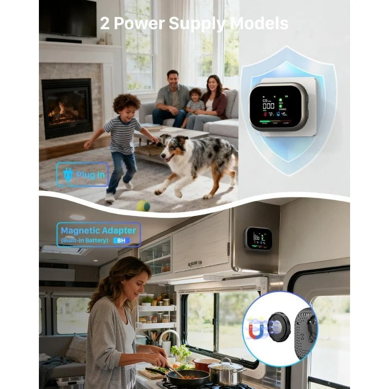 6-in-1 Battery Rotable Air Safety Monitor