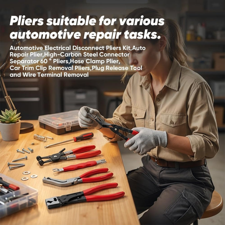 5-Piece Automotive Electrical Disconnect Pliers Kit
