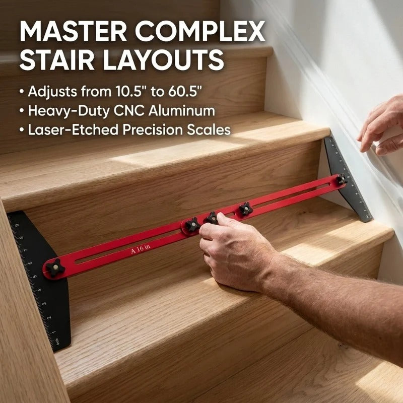 Universal Stair Tread Template & Angle Gauge