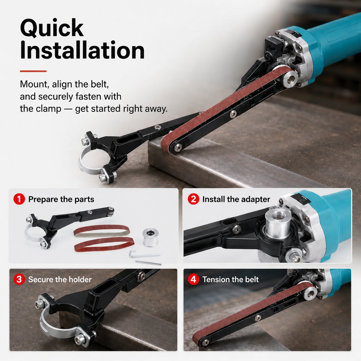 Angle Grinder to Belt Sander Adapter Set
