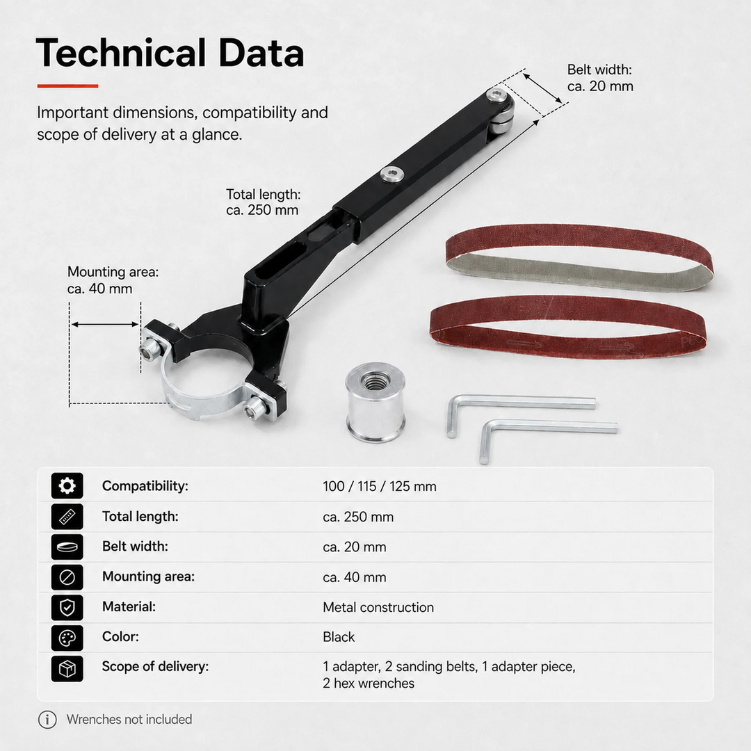 Angle Grinder to Belt Sander Adapter Set