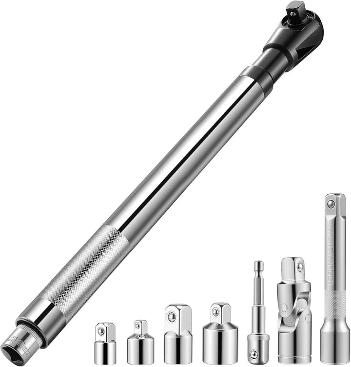 7-in-1 Right Angle Offset Wrench Head Adapter Kit