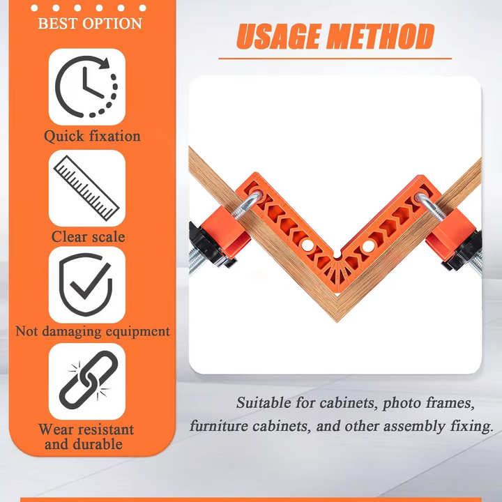 90 Degree Corner Clamp & Positioning Square Set