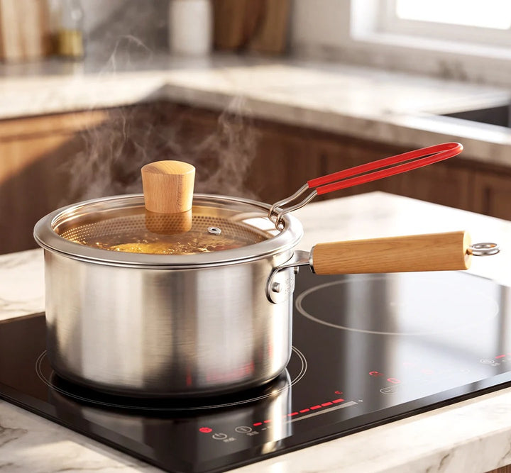 Multifunctional 304 Stainless Steel Frying Pot