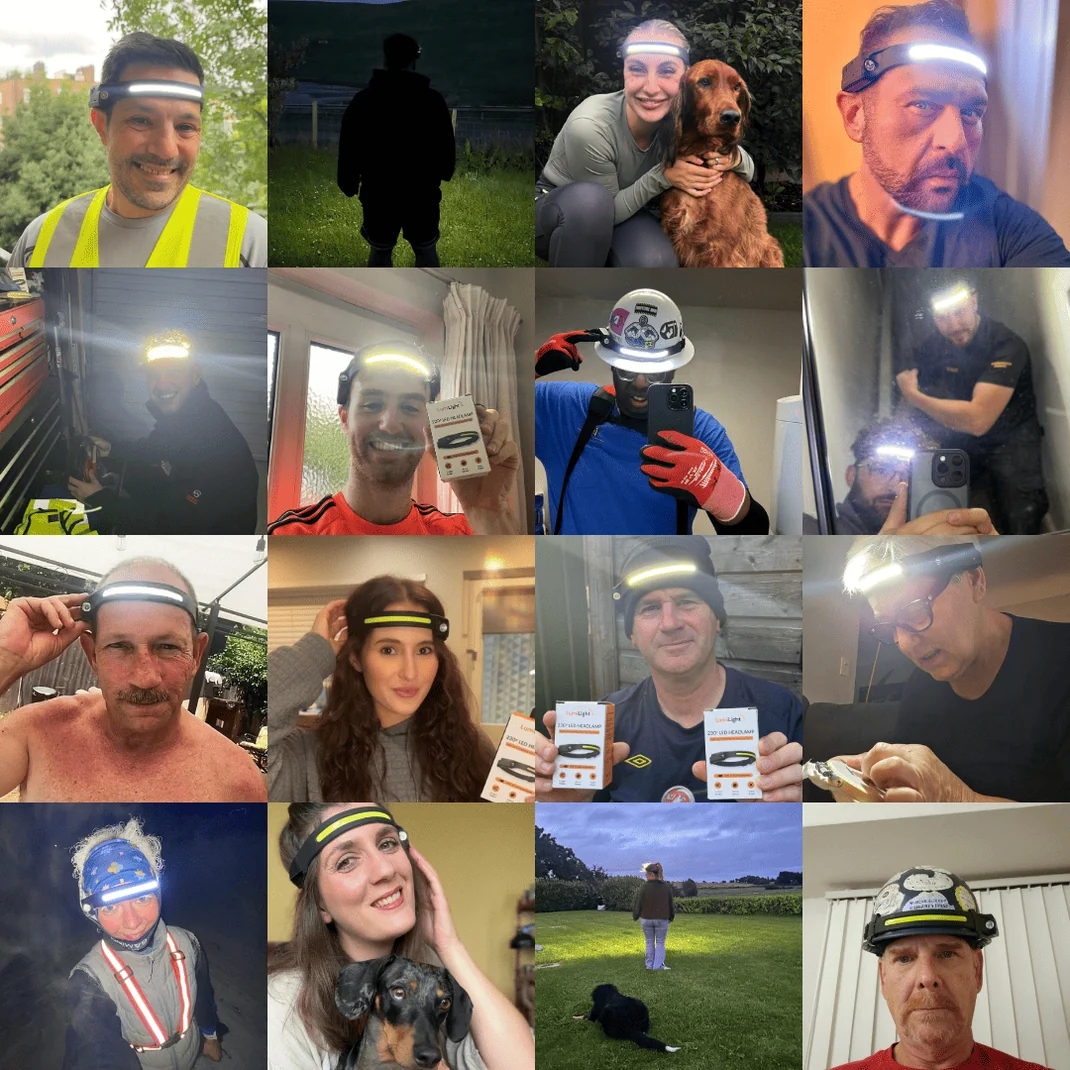 Ultra-Wide 230° LED Headlamp