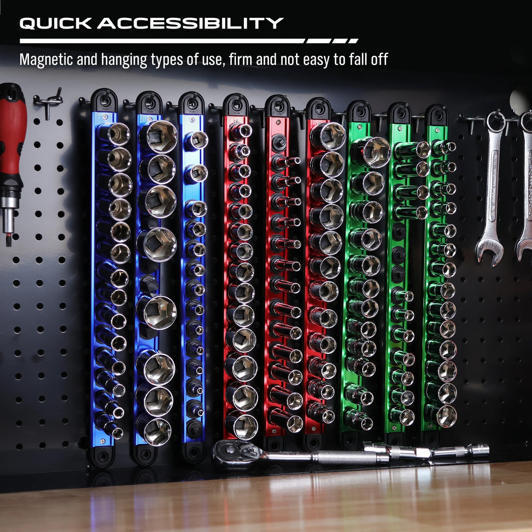 Professional Magnetic Socket Holder Organizer Set