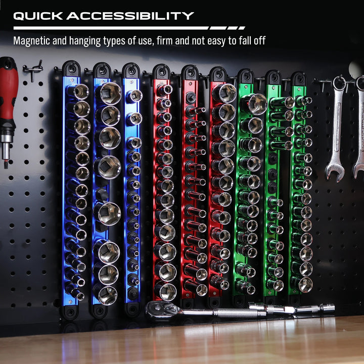 Professional Magnetic Socket Holder Organizer Set