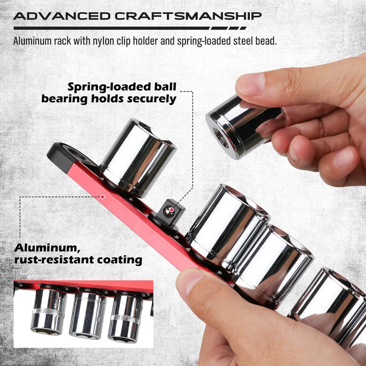 Professional Magnetic Socket Holder Organizer Set