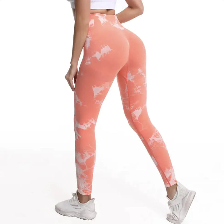 Chic High Waist Tie-Dye Fitness Leggings