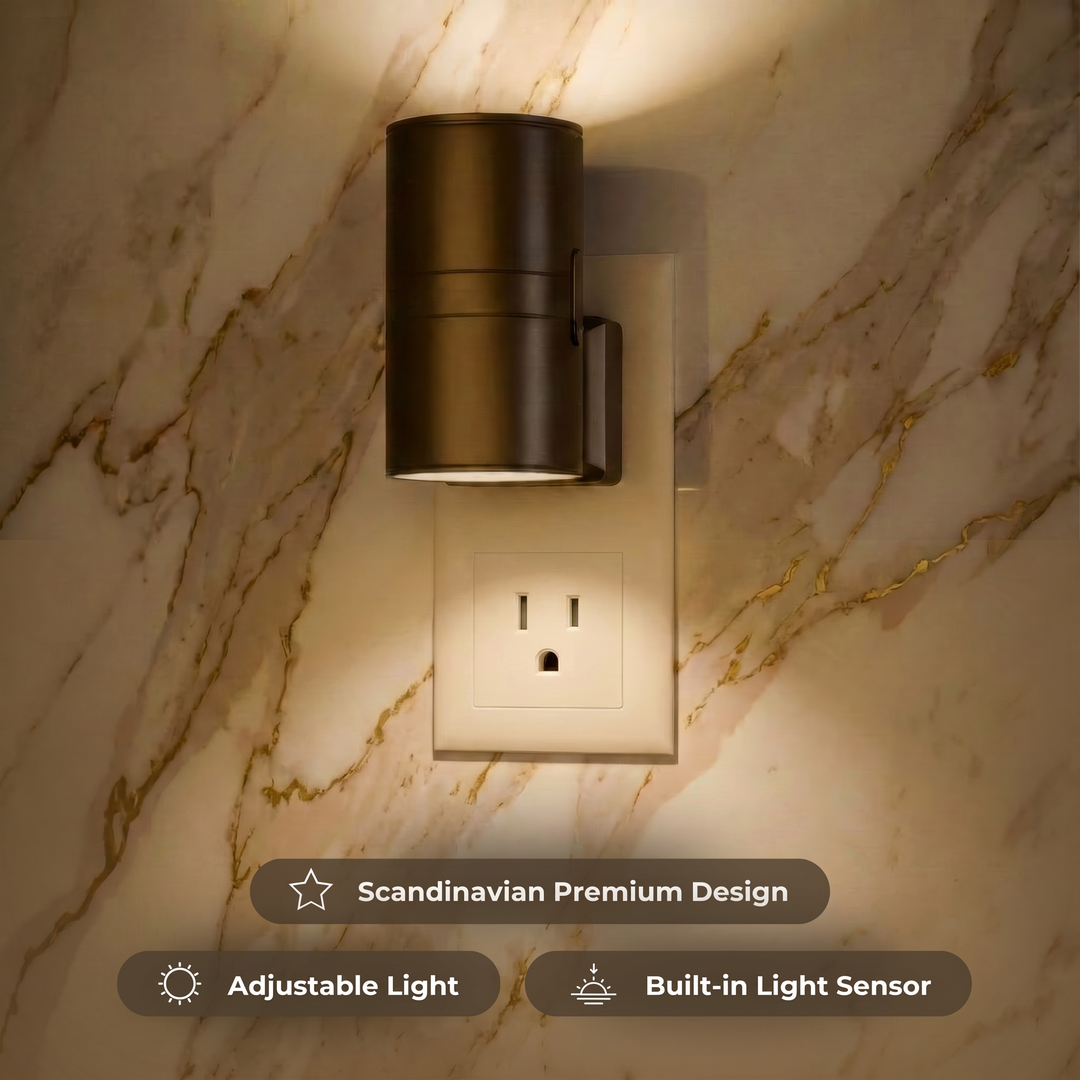 Black Luno premium LED wall light