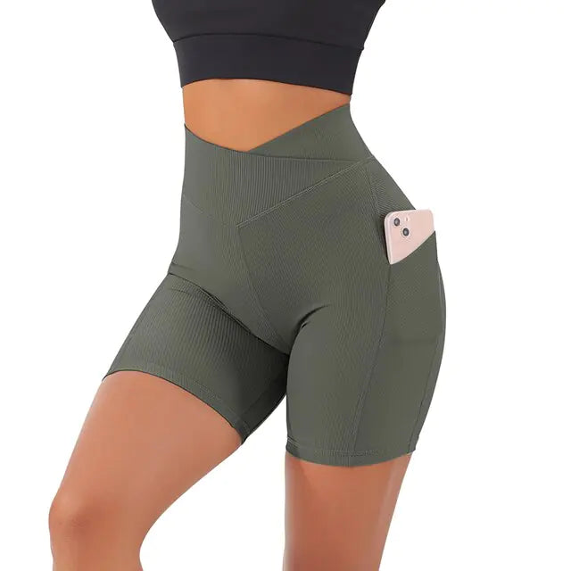 High Waist Yoga Fit Shorts