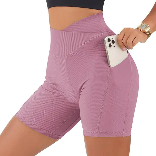 High Waist Yoga Fit Shorts