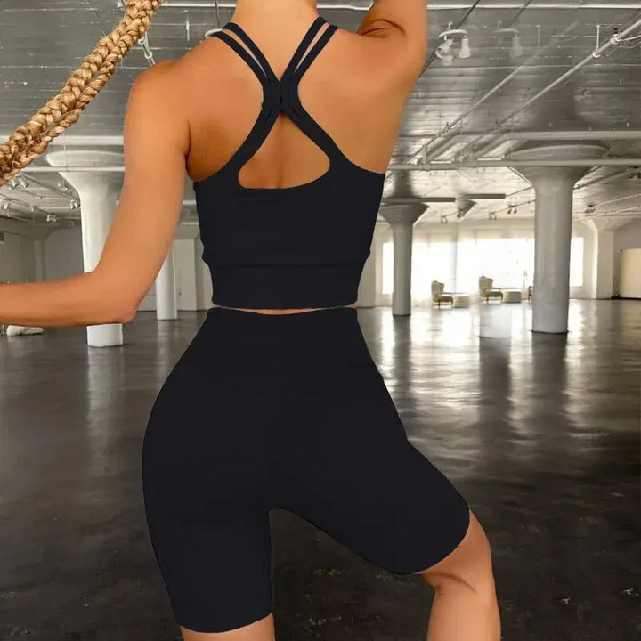 Backless High-Rise Legging Shorts