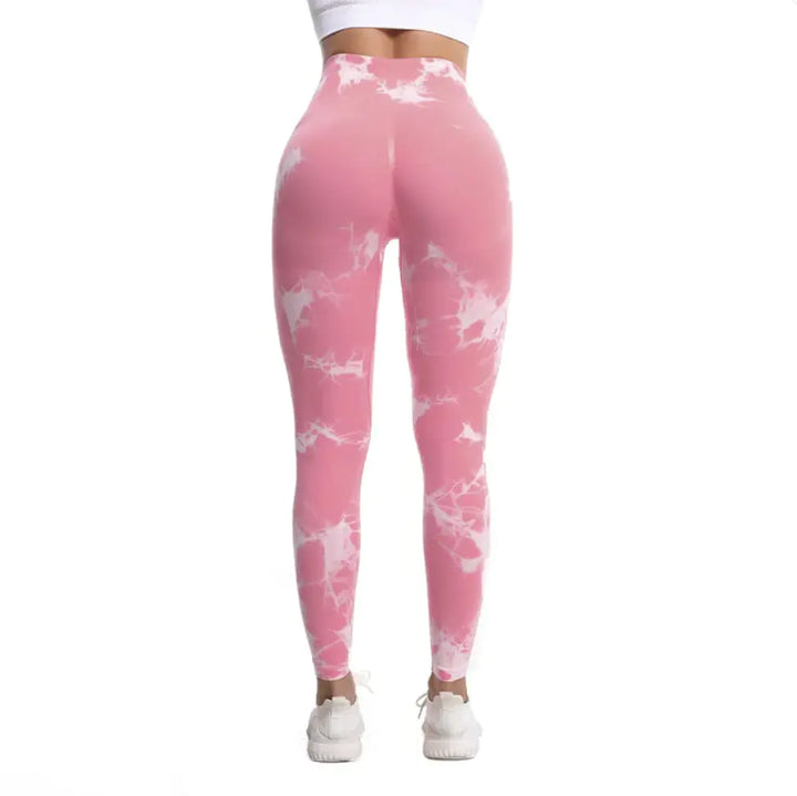 Chic High Waist Tie-Dye Fitness Leggings