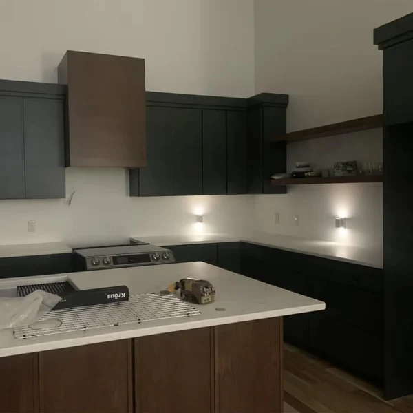 Luno warm wall light installed in a real home