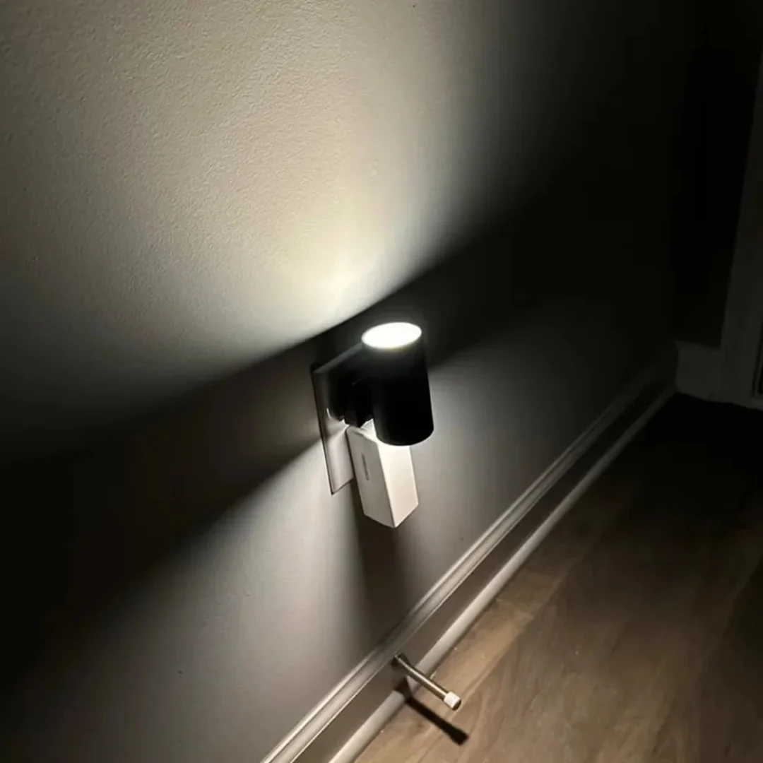 Luno warm wall light installed in a real home