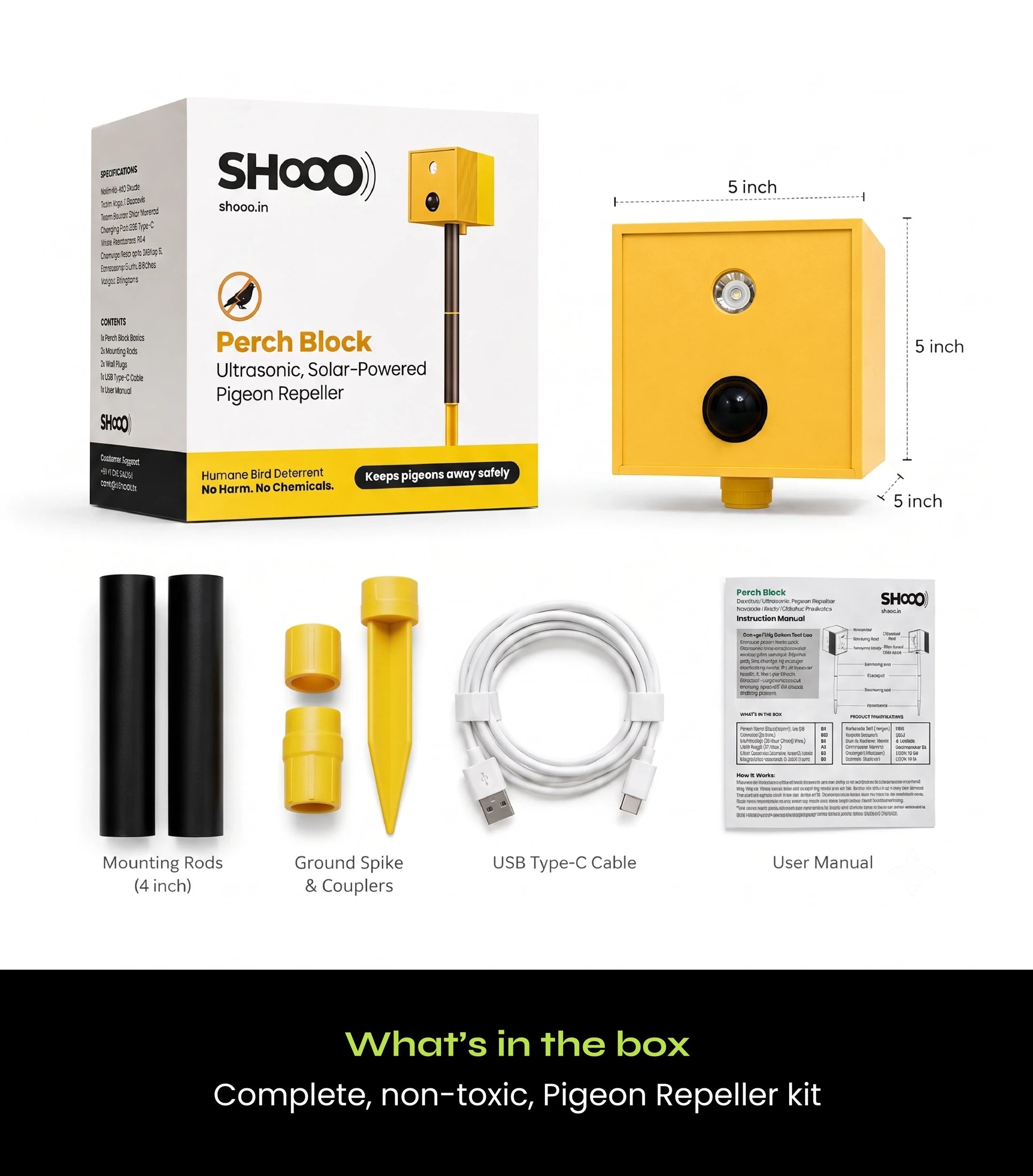 Reference Perch Block kit contents